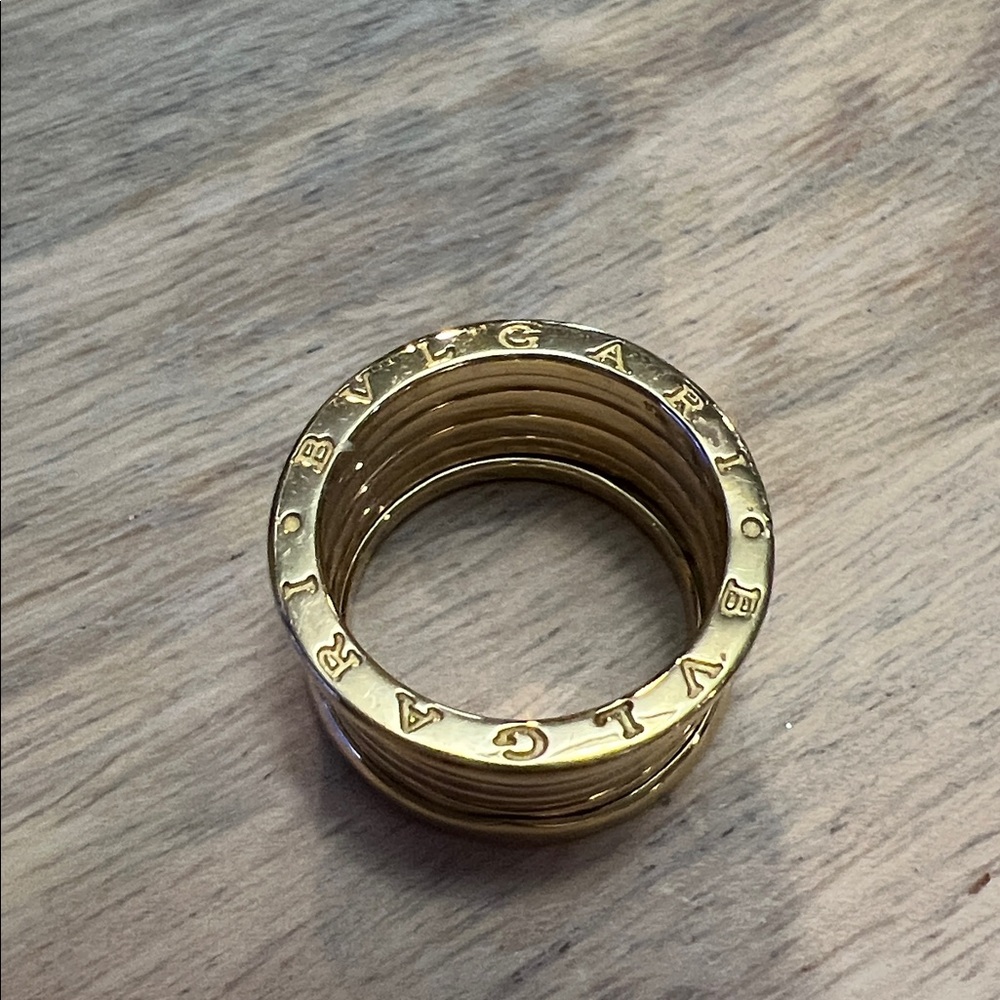 Bvlgari 18k Yellow Gold Ring B.zero1 Women’s - Picture 5 of 6